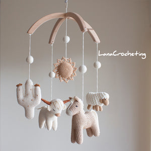 Boho Farm nursery mobile